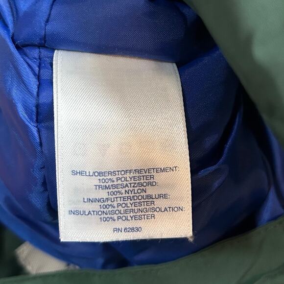 Lands End Kids Snow Bibs Size 4 Green Lined Insulated Waterproof Winter - Picture 6 of 6